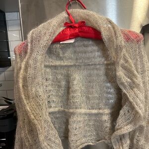 Tricot Chic Mohair Shawl, heather beige almost like sand